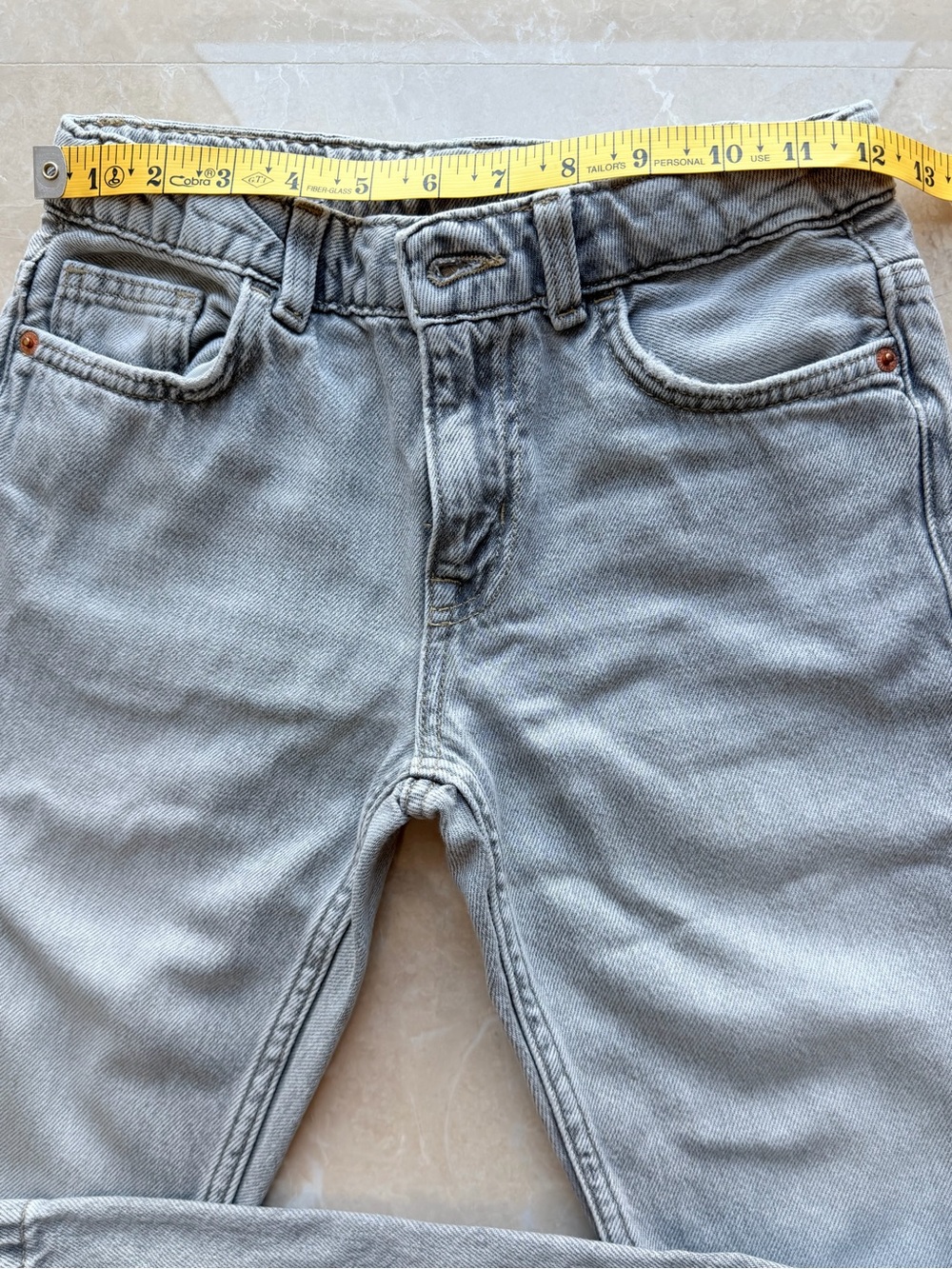 ZARA Jeans Size 9/10 kids , boys, girls, gray color, cotton 100%. - Picture 10 of 13